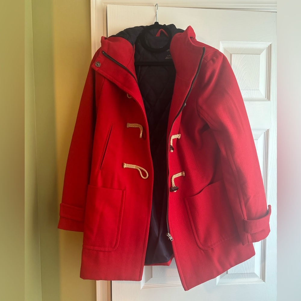 American Eagle Outfitters Peplum Peacoat Red